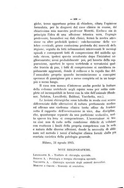 La clinica veterinaria rivista di medicina e chirurgia pratica degli animali domestici