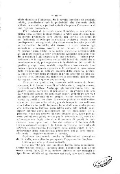 La clinica veterinaria rivista di medicina e chirurgia pratica degli animali domestici