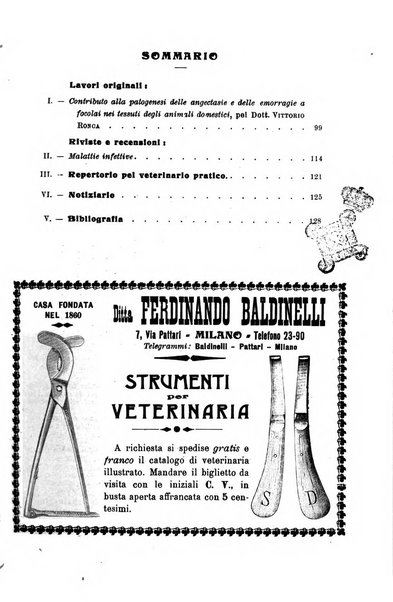 La clinica veterinaria rivista di medicina e chirurgia pratica degli animali domestici