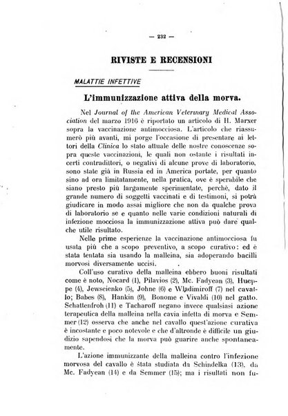 La clinica veterinaria rivista di medicina e chirurgia pratica degli animali domestici