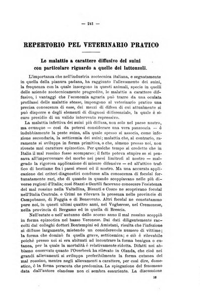 La clinica veterinaria rivista di medicina e chirurgia pratica degli animali domestici