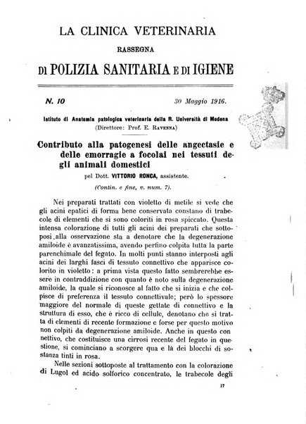 La clinica veterinaria rivista di medicina e chirurgia pratica degli animali domestici