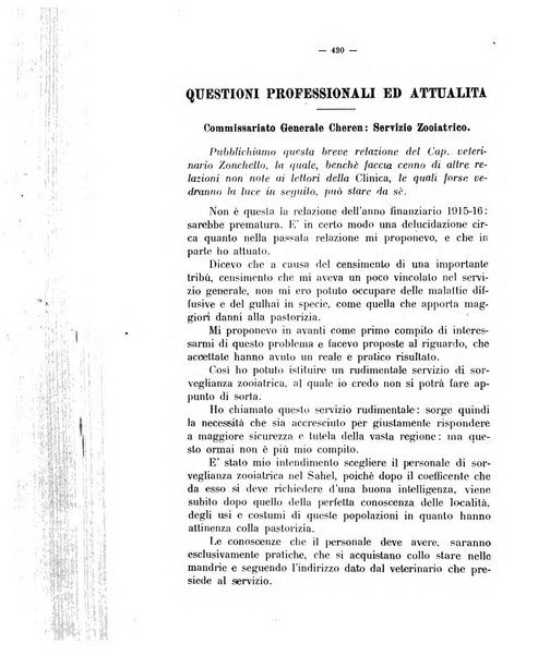 La clinica veterinaria rivista di medicina e chirurgia pratica degli animali domestici