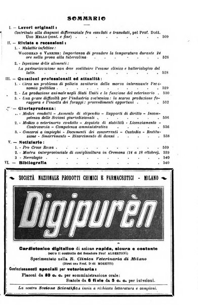 La clinica veterinaria rivista di medicina e chirurgia pratica degli animali domestici