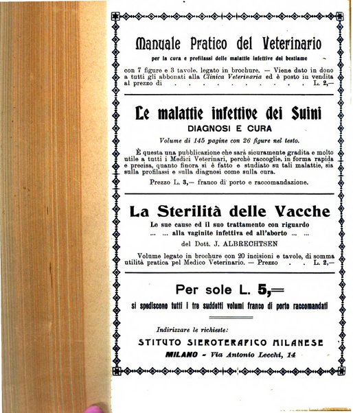 La clinica veterinaria rivista di medicina e chirurgia pratica degli animali domestici