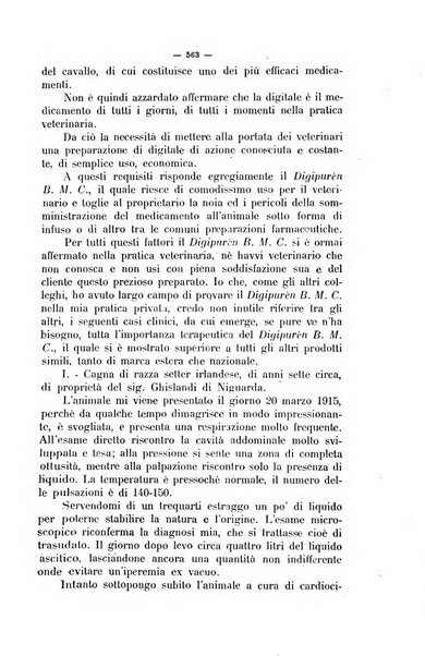 La clinica veterinaria rivista di medicina e chirurgia pratica degli animali domestici