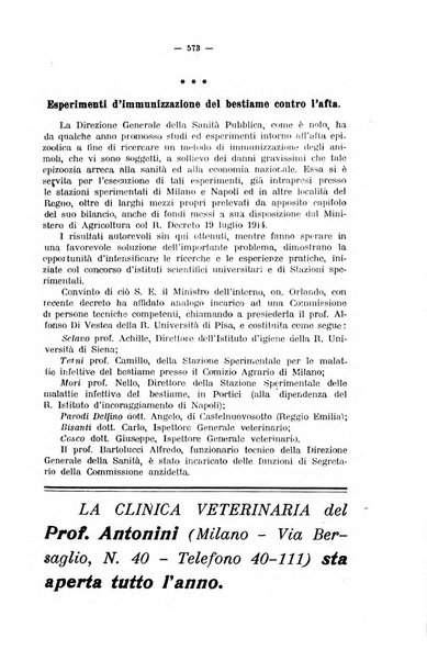 La clinica veterinaria rivista di medicina e chirurgia pratica degli animali domestici