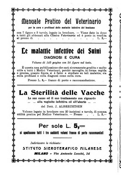 La clinica veterinaria rivista di medicina e chirurgia pratica degli animali domestici