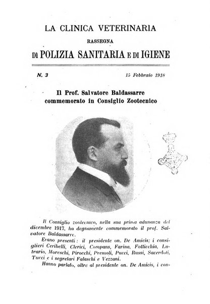 La clinica veterinaria rivista di medicina e chirurgia pratica degli animali domestici