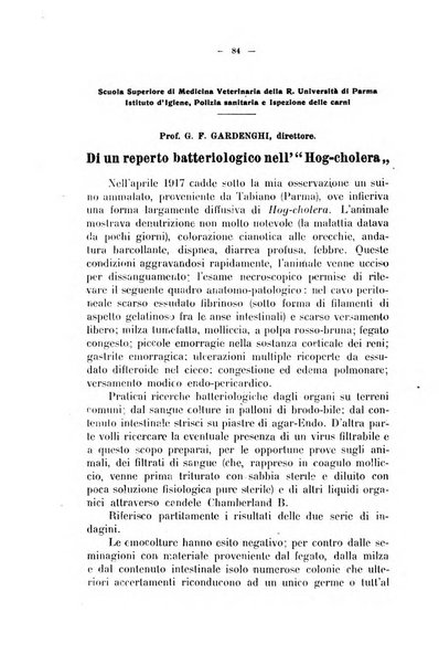 La clinica veterinaria rivista di medicina e chirurgia pratica degli animali domestici