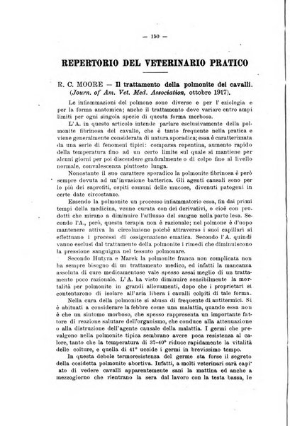 La clinica veterinaria rivista di medicina e chirurgia pratica degli animali domestici