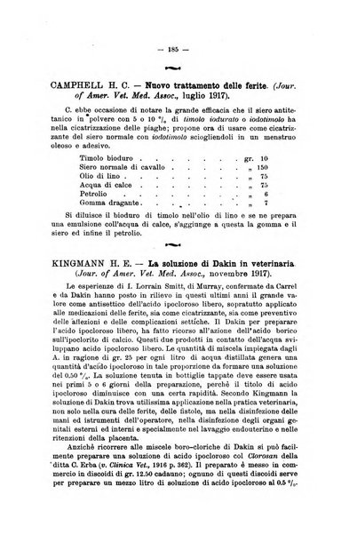 La clinica veterinaria rivista di medicina e chirurgia pratica degli animali domestici