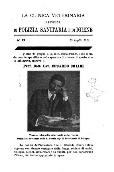 La clinica veterinaria rivista di medicina e chirurgia pratica degli animali domestici