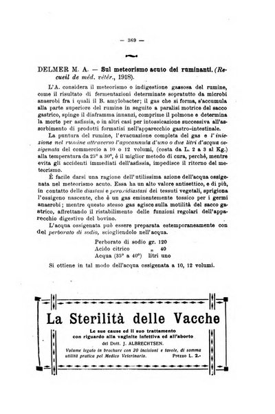 La clinica veterinaria rivista di medicina e chirurgia pratica degli animali domestici