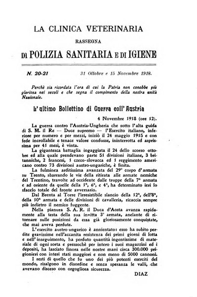 La clinica veterinaria rivista di medicina e chirurgia pratica degli animali domestici