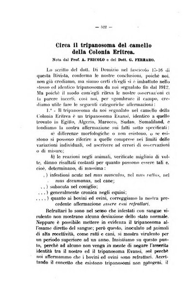 La clinica veterinaria rivista di medicina e chirurgia pratica degli animali domestici