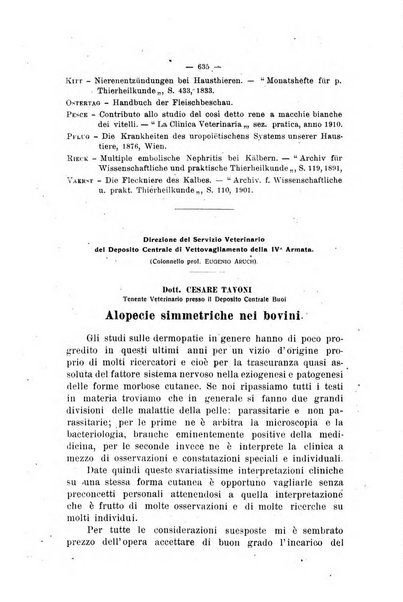 La clinica veterinaria rivista di medicina e chirurgia pratica degli animali domestici