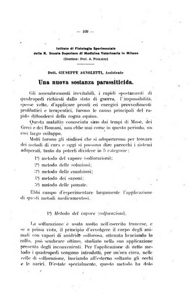 La clinica veterinaria rivista di medicina e chirurgia pratica degli animali domestici