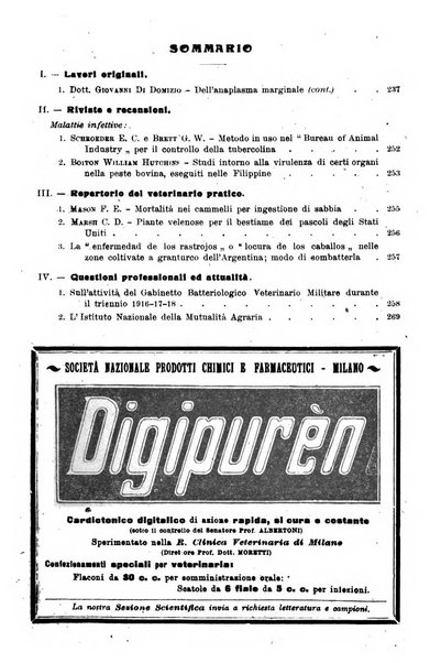 La clinica veterinaria rivista di medicina e chirurgia pratica degli animali domestici