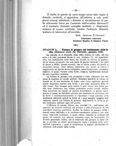 La clinica veterinaria rivista di medicina e chirurgia pratica degli animali domestici