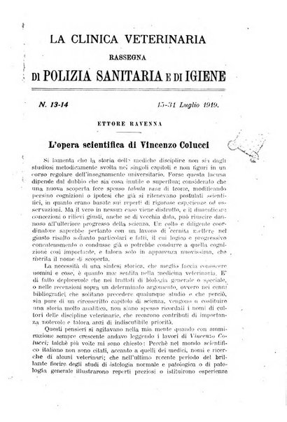 La clinica veterinaria rivista di medicina e chirurgia pratica degli animali domestici