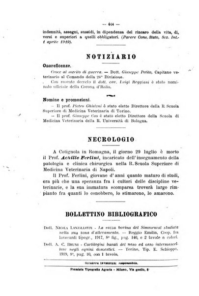 La clinica veterinaria rivista di medicina e chirurgia pratica degli animali domestici