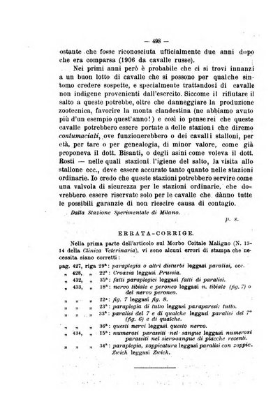 La clinica veterinaria rivista di medicina e chirurgia pratica degli animali domestici