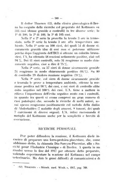 La clinica veterinaria rivista di medicina e chirurgia pratica degli animali domestici