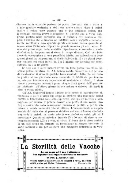 La clinica veterinaria rivista di medicina e chirurgia pratica degli animali domestici