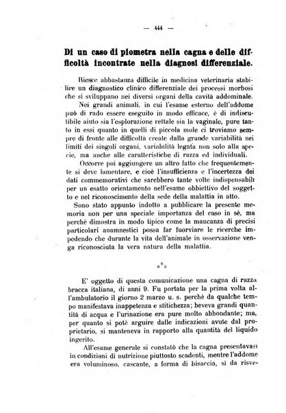 La clinica veterinaria rivista di medicina e chirurgia pratica degli animali domestici