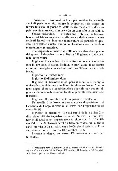 La clinica veterinaria rivista di medicina e chirurgia pratica degli animali domestici