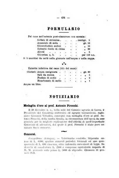 La clinica veterinaria rivista di medicina e chirurgia pratica degli animali domestici