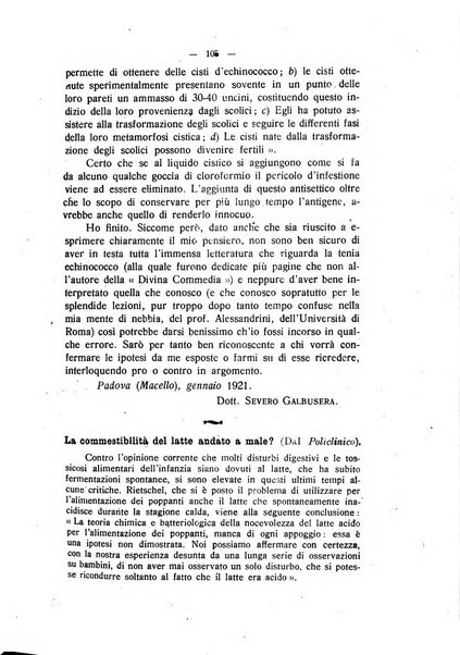 La clinica veterinaria rivista di medicina e chirurgia pratica degli animali domestici