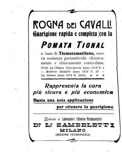 La clinica veterinaria rivista di medicina e chirurgia pratica degli animali domestici