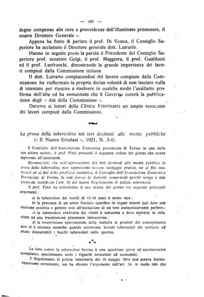 La clinica veterinaria rivista di medicina e chirurgia pratica degli animali domestici