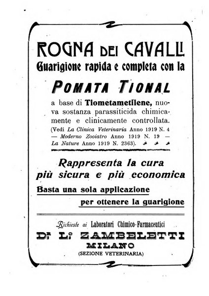 La clinica veterinaria rivista di medicina e chirurgia pratica degli animali domestici