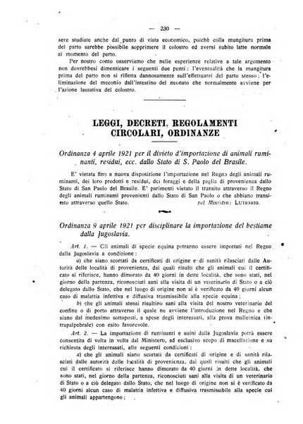 La clinica veterinaria rivista di medicina e chirurgia pratica degli animali domestici