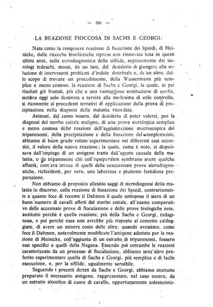 La clinica veterinaria rivista di medicina e chirurgia pratica degli animali domestici