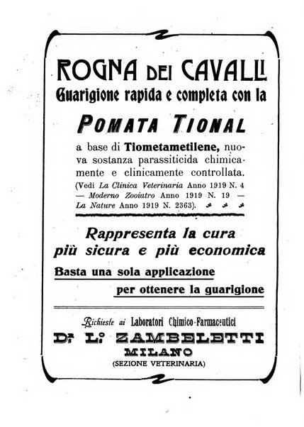 La clinica veterinaria rivista di medicina e chirurgia pratica degli animali domestici