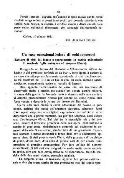 La clinica veterinaria rivista di medicina e chirurgia pratica degli animali domestici