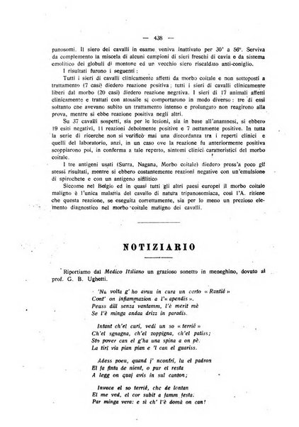 La clinica veterinaria rivista di medicina e chirurgia pratica degli animali domestici