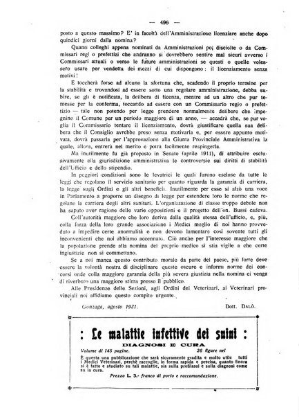 La clinica veterinaria rivista di medicina e chirurgia pratica degli animali domestici