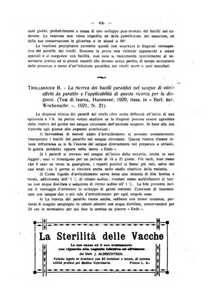 La clinica veterinaria rivista di medicina e chirurgia pratica degli animali domestici