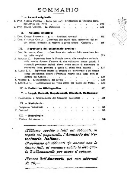 La clinica veterinaria rivista di medicina e chirurgia pratica degli animali domestici