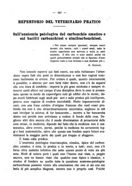 La clinica veterinaria rivista di medicina e chirurgia pratica degli animali domestici