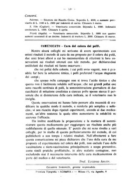 La clinica veterinaria rivista di medicina e chirurgia pratica degli animali domestici