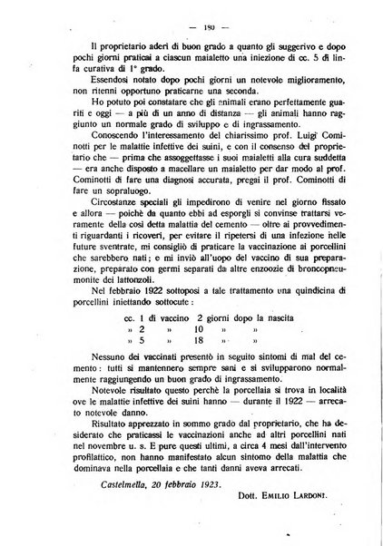 La clinica veterinaria rivista di medicina e chirurgia pratica degli animali domestici