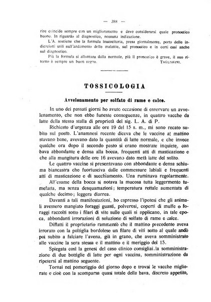 La clinica veterinaria rivista di medicina e chirurgia pratica degli animali domestici