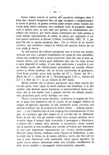 La clinica veterinaria rivista di medicina e chirurgia pratica degli animali domestici