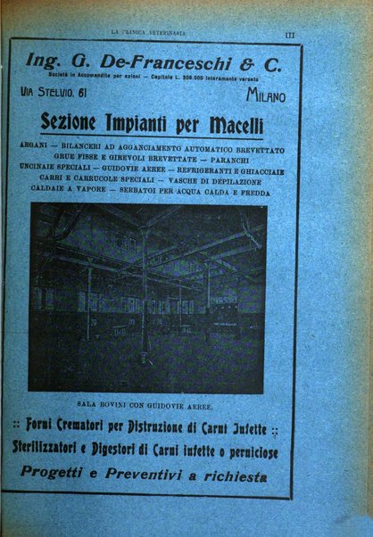 La clinica veterinaria rivista di medicina e chirurgia pratica degli animali domestici